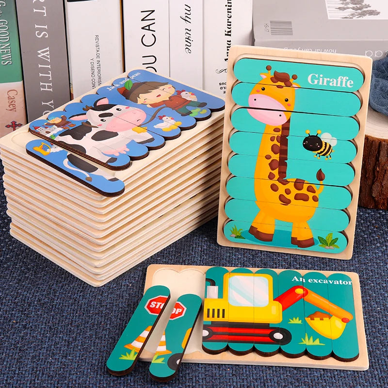 Baby Wooden Montessori Animal Puzzle