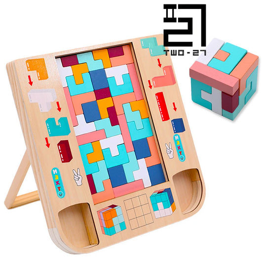 2-in-1 Magic Cube Puzzle Board for Kids