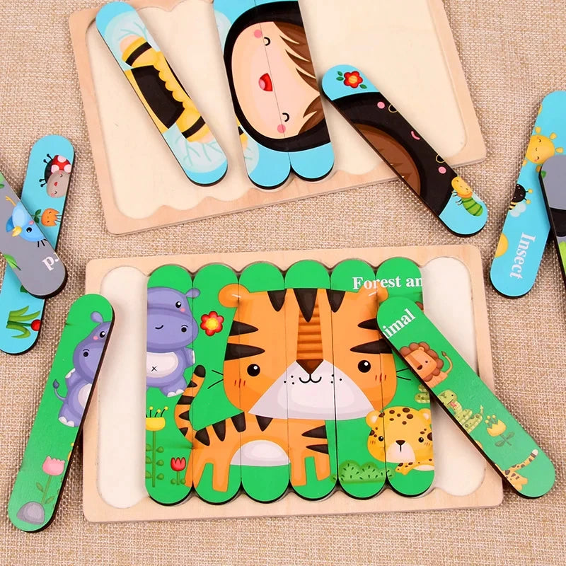 Baby Wooden Montessori Animal Puzzle